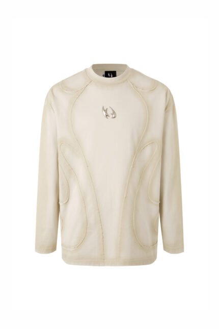 Patchwork long-sleeved T-shirt